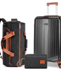 3 Piece Travel Luggage Set With Lightweight Hardshell Suitcases And Dual Spinner Wheels TSA Locks 20 Inch Carry On Gym Bag And Toiletry Bag Durable PC Plus ABS For Men And Women Black Great For Weekend Getaways And Business Travel Overhead Bin Friendly