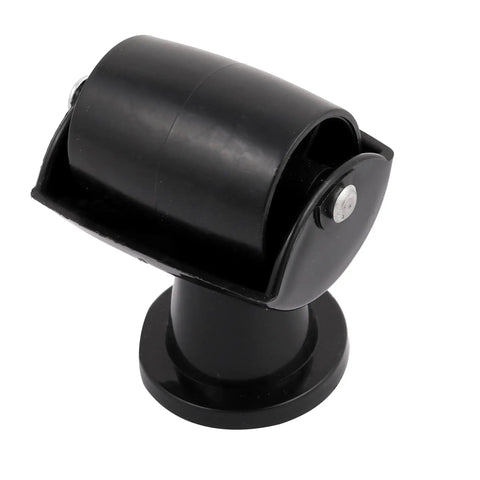 Close-up of a Four Piece Black Abs Caster Wheel With 58mm Heavy Duty Roller for furniture and machine beds.