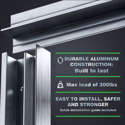 Close-up of Two-Foot Aluminum Floating Shelf Brackets Built To Haul 300 Pounds Heavy Duty Wall Mount System With Hidden Support Sleek Bracket Design
