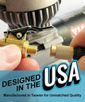 Close-up of Pro Grade Quick Connect Tire Inflator Chuck Accessory Open Type Universal Valve Fit
