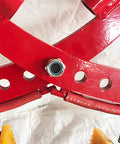 Close-up of Built Tough Universal Granite Slab Lifting Clamp showing adjustable jaws and steel construction for hauling.