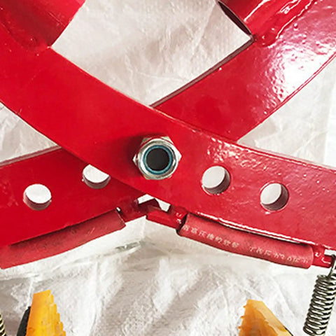 Close-up of Built Tough Universal Granite Slab Lifting Clamp showing adjustable jaws and steel construction for hauling.
