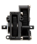 Brushless Transmission Aluminum Gearbox For 1/24 Axial SCX24 RC Crawler Black side view of aluminum housing with gears