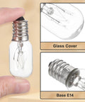E14 Edison Fridge Bulbs Featuring Retro Tungsten Filament Emit A Legit Warm Yellow Glow Perfect For Microwave Ovens And Wine Coolers This Solid 15 Watt 3 Pack Adds Fire To Your Kitchen Appliances Daily, glass bulb held in hand.
