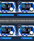 Display panel of 60 Amp Plasma Cutter With Pilot Arc Non Contact Ignition Dual Voltage 120V And 240V Large Digital Smart Screen