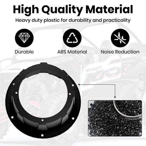 No Sweat Install Angled 6.5 Inch Speaker Pods Two Pack Slick Universal Mount Kit high quality ABS material for durability.