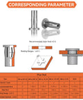 Badass Heavy Duty Multi Grip Rivet Nut Installer Kit With Stainless Plus Insert Nuts recommended size chart and diagrams.