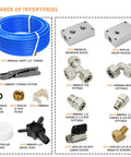 Master Kit For RapidAir Maxline One Half Inch Air Compressor Line System With 100 Feet Tubing And Full Fitting Set Easy High Flow
