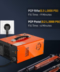 4500 PSI PCP Air Compressor For Airguns And Paintball Tanks With Fast Fill And Auto Shut Off Dual Power 12V DC Or 120V AC