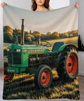 Farm Tractor Flannel Throw Blanket 60 By 80 Inches Extra Soft Cozy And Lightweight Plush Throw For Couch Bed Sofa Oversized Camping