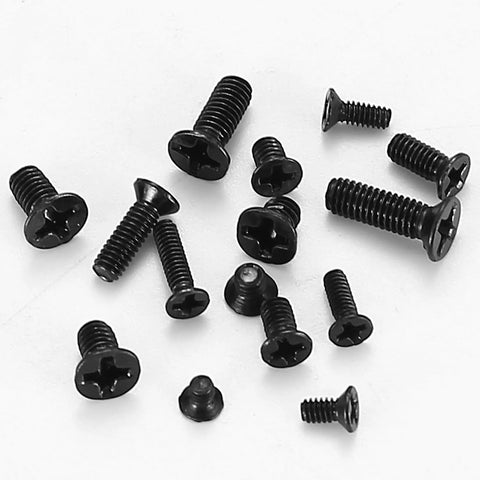 Over 700 Pcs Flat Head Machine Screws Assortment Kit With Phillips Countersunk Bolts In Sizes Two And Four, Black Alloy Steel
