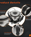 Front Wheel Bearing And Hub Assembly Fits Ford Ranger 2009 2011 And Mazda B4000 2003 2010 4WD 5 Lugs With ABS - OE Replacement