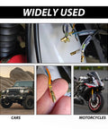 Badass 320 Piece Double Bullet Wire Connectors With Heat Resistant Nylon Sleeves 3.5Mm And 3.9Mm Male Female Brass Crimp Terminals visible in car and motorcycle wiring.