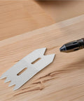 Beefy Pro Grade Heavy Duty Bench Dog Clamp Set With Precision Positioning part on wooden board