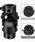 3/4 Inch 36 Spline To 3/4 Inch DD Universal U Joint Steering Shaft Black 83mm Length High Strength 40Cr Alloy Steel