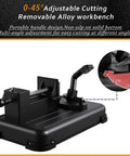 Portable Band Saw Workhorse With Upgraded Removable Alloy Steel Base for Smooth 45 Degree to 90 Degree Metal Cutting