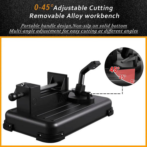 Portable Band Saw Workhorse With Upgraded Removable Alloy Steel Base for Smooth 45 Degree to 90 Degree Metal Cutting