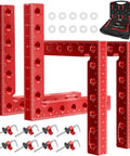 4 Piece 90 Degree Corner Clamps for Woodworking, aluminum alloy positioning squares with case and accessories