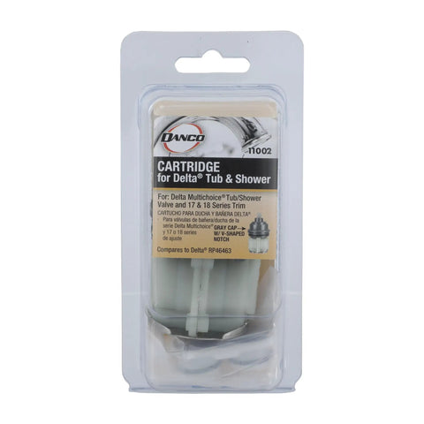 Delta 17 18 Series Faucet Cartridge Replacement For Tub And Shower Durable Plastic Gray in packaging