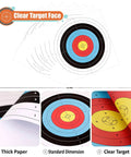 Archery Target Paper Pack Pro Grade For Practice Sesh And Hunting, 16x16 Inch Target Faces With 10 Ring Scoring, clear target face