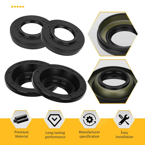 Rear Differential Bearing Seal Kit For Honda Rancher 420 4x4 And Rubicon 500 520 2015 2024 Beefed Up Ready With OEM Cross References And Durable Seals For ATV shown with durable seals