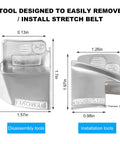 Two Pack Stretch Belt Remover And Installer Tool Kit For Cars Trucks Trolleys Carts And Other Vehicles Heavy Duty Universal Belt Tool Set dimensions