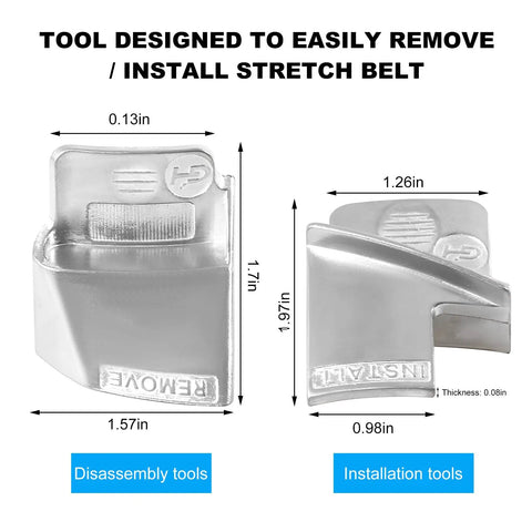 Two Pack Stretch Belt Remover And Installer Tool Kit For Cars Trucks Trolleys Carts And Other Vehicles Heavy Duty Universal Belt Tool Set dimensions