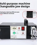 HCZKIUJ Electric Wire Stripping And Crimping Machine With 7 Die Sets For Cold Terminals, multi-purpose design with control panel.