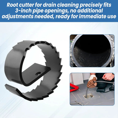 Bulletproof Heavy Duty Root Saw Plug Buster For Standard 5/8 To 3/4 Inch Drain Auger Cables for 3-inch pipe openings.