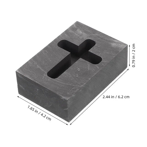 Graphite Cross Shaped Casting Mold for Melting Trusted by Jewelers High Precision Graphite Tool for Jewelry Casting and Metalworking