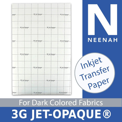 3G Jet Opaque Heat Transfer Paper For Dark And White Fabrics 11x17 Inches 25 Sheets Pack with gridlines on sheet