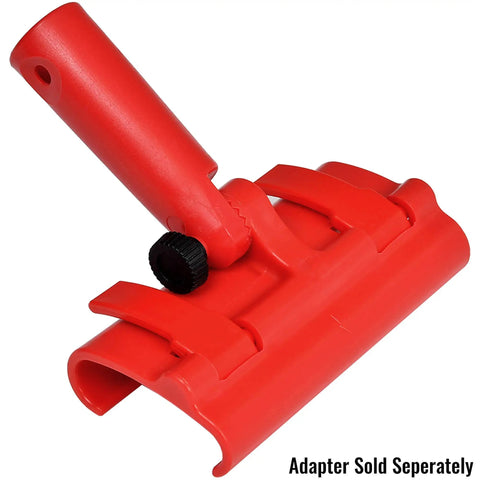 Red adapter for Extendable Drywall Skimming Blade Handle 38.5-63 Inches Pro Grade Anodized Aluminum Quick Release Design