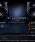 PX2 High Definition Multi Source Home Audio Preamp With Bluetooth 5.3 AptX Lossless front view with speakers and interface details