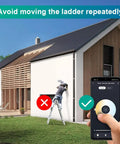 Smart Outdoor Motion Security Light 30W With WiFi App Control installed outside house, controlled via smartphone app, avoids ladder use