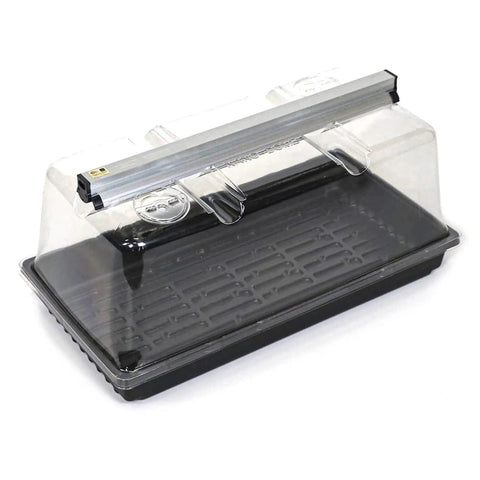 Prism Lens Powered LED Mini Greenhouse Kit with NanoTech Light Reflector and Double Thick Tray for Seed Starting and Plant Propagation