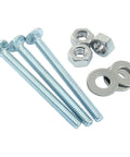 12 Pack Carriage Bolt Kit 1/4-20 X 3 Inch Galvanized Round Head Bolts With Nuts And Washers Full Thread Heavy Duty Hardware Set