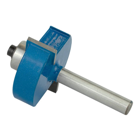 Rabbeting Router Bit With 1/4 Inch Shank, 1/2 Inch Cutting Height, Pro Grade Carbide Tipped With Baked On Teflon Coating