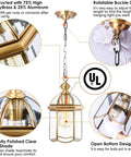 Outdoor Brass Hanging Light Fixtures Built to Last Weatherproof Pendant Lighting for Exterior Ceiling Porch Garden Entryway