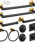 Matte Black 10 Piece Bathroom Hardware Set In SUS304 Stainless Steel Includes Two 16 Inch Hand Towel Bars and accessories