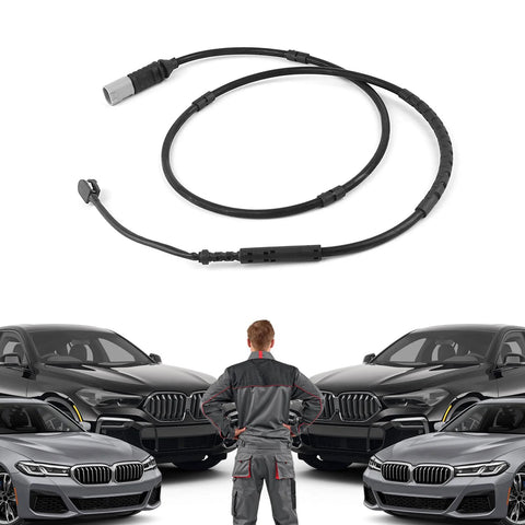 Close-up of HHZL rear brake pad wear sensor cable with connector for BMW F20/F21/F30/F31