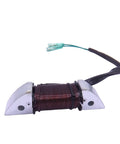 Outboard Engine Alternator Charge Coil For Mercury Mercruiser Mariner 6HP 8HP 9.8HP 2 Stroke Boat Rig Also Fits Parsun Hidea HDX Outboards Replaces OEM 804977A1 804977T01, showing wire coil and connectors