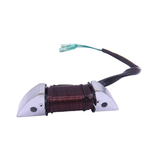 Outboard Engine Alternator Charge Coil For Mercury Mercruiser Mariner 6HP 8HP 9.8HP 2 Stroke Boat Rig Also Fits Parsun Hidea HDX Outboards Replaces OEM 804977A1 804977T01, showing wire coil and connectors