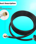 12 Foot Propane Torch Hose With G3/8-19 Left Hand Thread Heavy Duty Weed Burner Flame Hose Replacement, O Ring Included
