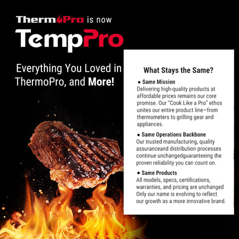 Wireless Meat Thermometer With Four Probes For Grilling And Smoking Up To 1000 Feet RF Remote BBQ Thermometer For Outdoor Cooking Stable Connection No Bluetooth Needed Easy Temperature Monitoring From Anywhere promotional image with brand update.