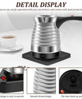 Turkish Coffee Maker 500ml Electric Pot With Foldable Handle Fast Boil Kettle For Tea And Hot Drinks 5 To 6 Cups Stainless
