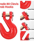 G80 Chain Hook Five Sixteenth Inch Clevis Grab Hooks Pack Of Four Heavy Duty Tow Chain Hooks With 4900 Lbs Working Load Limit
