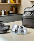 Built Different Steel Toe Caps For Work Boots That Lock Down Your Toes On The Daily Heavy Duty Overshoe Cover for men and women on table.