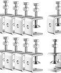 10-piece stainless steel 1-inch C-clamps with wide jaws for metalworking and woodworking