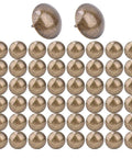 Heavy Duty Upholstery Nails Set Of 50 Thickened Decorative Tacks In Vintage Green Bronze for furniture and crafts, front view.