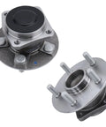 Pair Rear Wheel Bearing And Hub Assembly For Toyota Celica 2000 To 2005, Corolla 2003 To 2008, Matrix 2003 To 2008, And Pontiac Vibe 2003 To 2008 5 Lug Non ABS FWD Only displayed on a white background